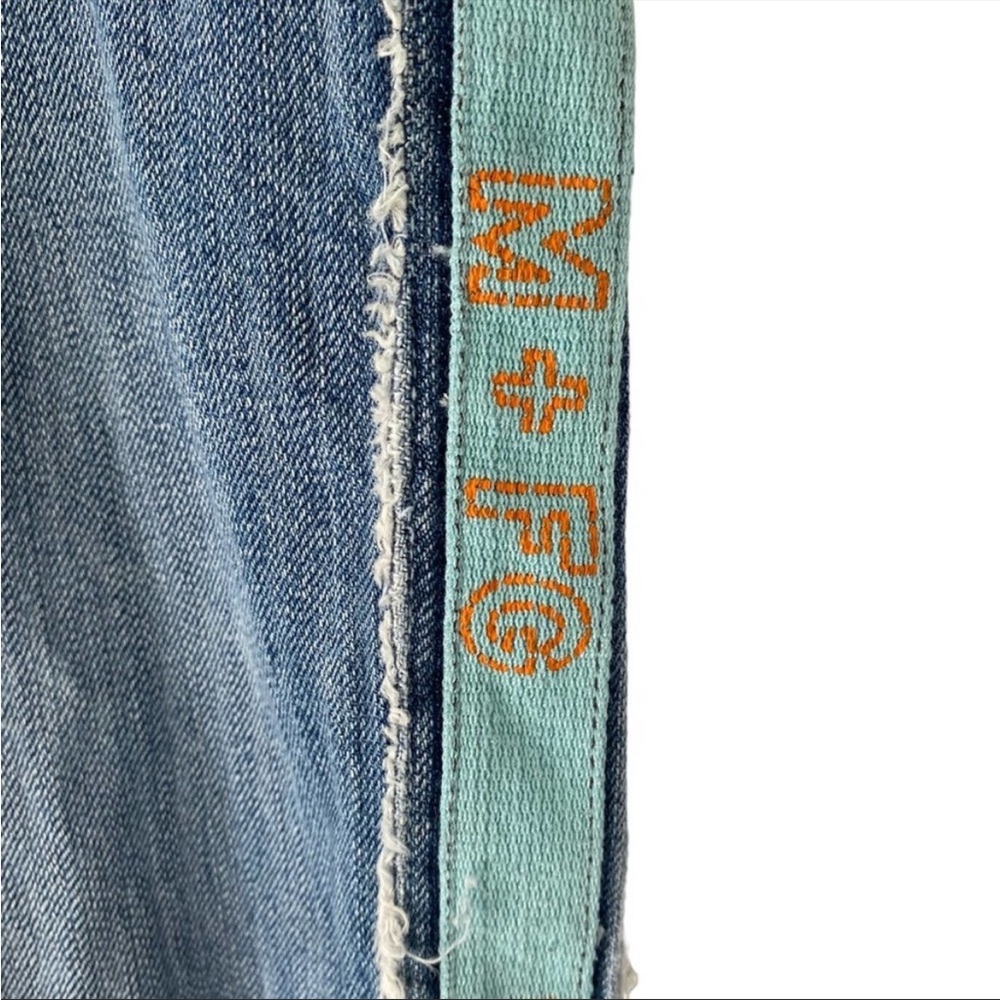 Vintage Marithe Francois Girbaud Side Stripe Low Rise Logo Jeans size 24 - Picture 3 of 5